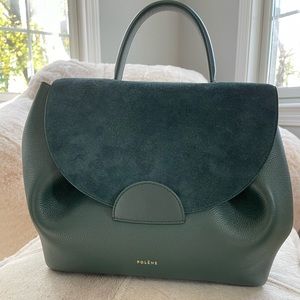 Polene Paris numero un bag in Forrest green